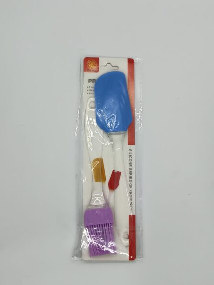 Set chico pincel y chico espátula de silicona carol