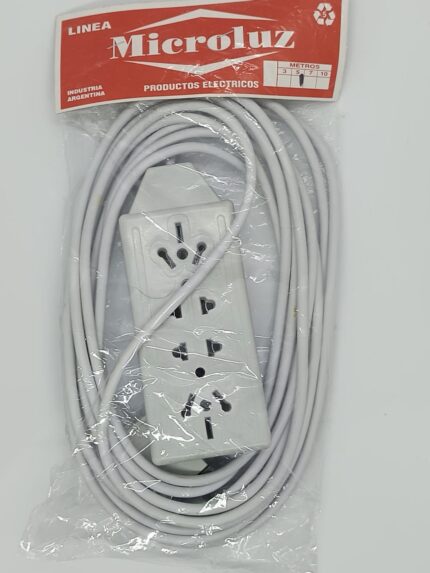 Alargue zapatilla prolongador cable 5mts 4 Tomas enchufes