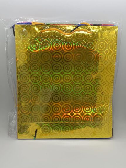 pock X 12 bolsa de regalo hologramada 23X27X8cm varios surtido de colores