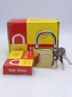 Candado cofres lockers bronceado 63mm reforzado 3 llaves