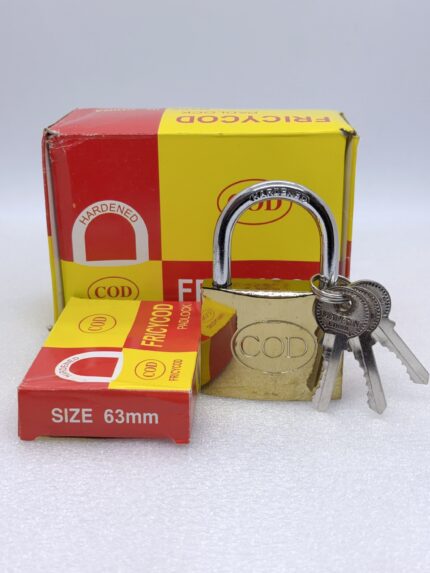 Candado cofres lockers bronceado 63mm reforzado 3 llaves