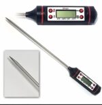 Termómetro/digital/lcd  pincha carne/50°a300°/4 botones +pila ag13 color negro - 图片 2