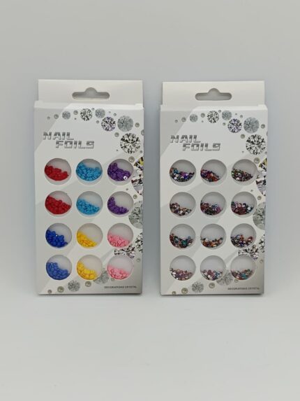 Strass cristales para uñas caja de decoración piedras 3D color colores