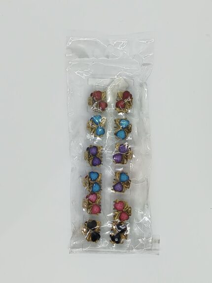 Broches metálicos vintage con piedra de color 2.5cm X 12