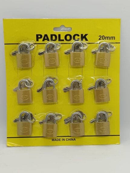 Candado de 20mm pack por 12 en blister