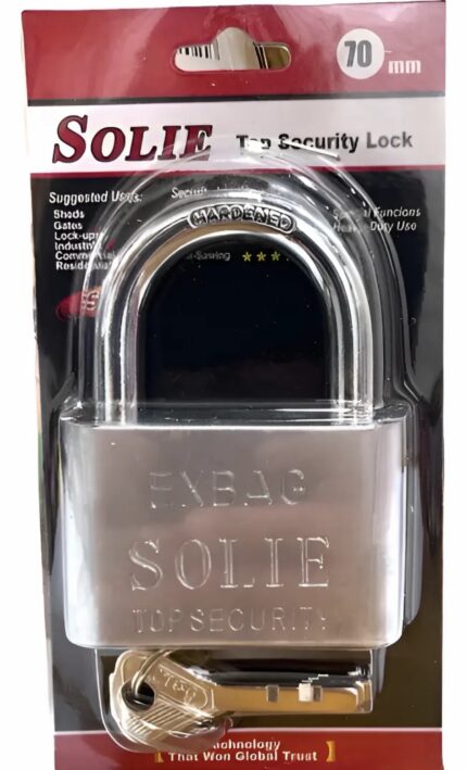 Candado acero 70mm corto doble traba de seguridad reforzada