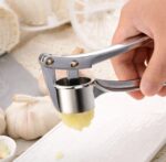 Prensa triturador de ajo manual de acero inoxidable plateado - 图片 2