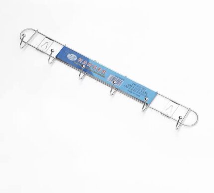 Perchero organizador acero cromado plano pared 35cm