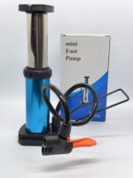 Inflador de pie aluminio con picos tipo botella moto bici in