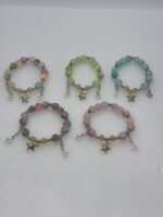 Pulsera De Piedras Estilo Artesanal Elastica Reforzada Con colores - 图片 2