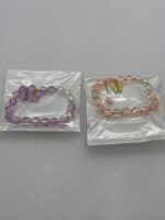 Pulseras De Cuentas Transparentes Elastizadas Con Dije Mariposa - 图片 2