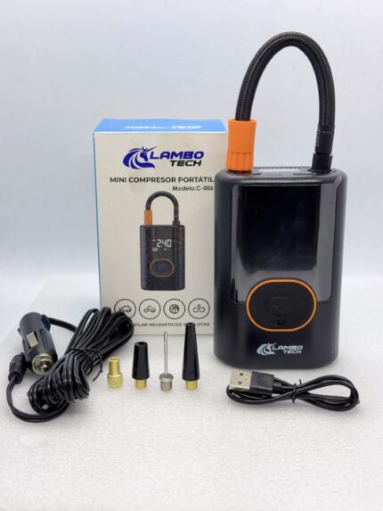 Compresor De Aire Inflador Portatil Para Autos Recargable Neumaticos Ruedas Camioneta Bicicleta Pelota Electrico Mini Inalambrico