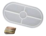 Molde  Silicona Para Resina Bandeja Ovalada Lisa