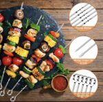 Set X6 Brochetas Pinchos Anticucho Acero Inox Parrilla Asado 58cm X 1cm - 图片 2
