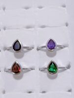 Pack X 1 anillo en forma de lágrima con color surtidos - 图片 2