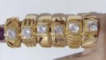 Pack X 1 Anillo de dorado con diamantes para hombres