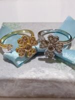 Pack X 1 anillo de Trébol de cuatro hojas Puede rotar de color dorado y plateado