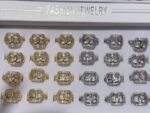 Pack X 1 anillo de “CC” de color dotado y plateado - 图片 2