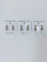 Pack X 12 pares Aros Acero Quirúrgico Argollas 5x13mm Escrita Aro color plateado Modelo por 3