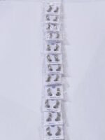 Pack X 12 pares Aros Acero Quirúrgico Argollas 5x13mm Escrita Aro color plateado Modelo por 3 - 图片 2