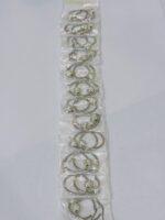 Pack X 12 pares Aros Argolla 20mm Acero Quirurgico Con  Bola De Fuego color plateado - 图片 2