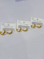 Pack X 12 pares Aros Aritos Argollas Acero Quirúrgico Dorado （4 X 16mm，4 X 18mm，4 X 20mm）