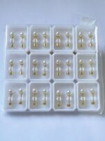 Pack X 12 Pares Aros Abridores Perla （5mm） De Acero Quirúrgico Dorado - 图片 2