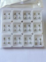 Pack X 12 Pares Aros Abridores Aritos Acero Quirúrgico Bolita Par Plateado （4mm） - 图片 2