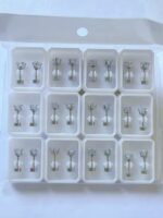 Pack X 12 Pares Aros Abridores Corazón De Strass de Acero Quirúrgico Plateado - 图片 2