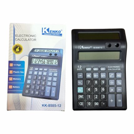 Calculadora Científica Kenko KK-8585-12 Doble Pantalla Negra 12 Dígitos